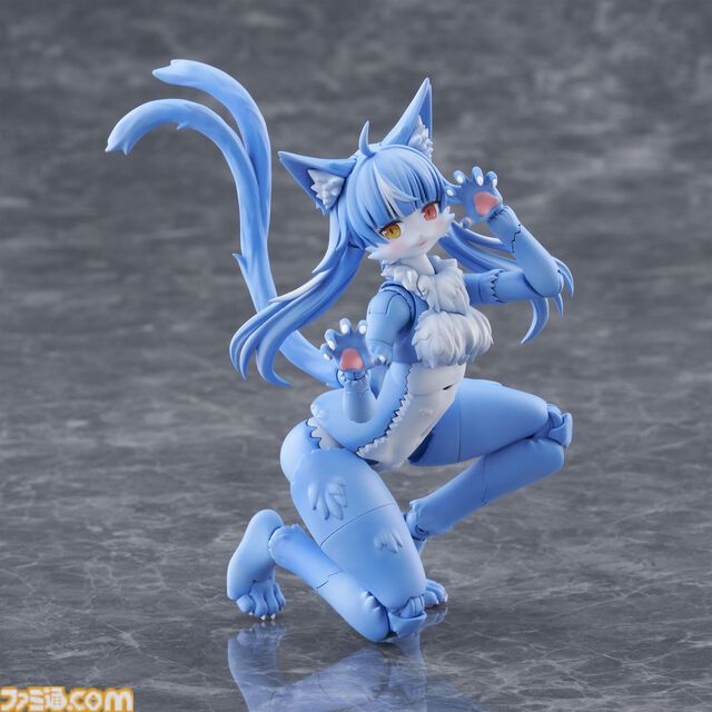 『おまねこ』がプラモデルシリーズ“けもプラ”で立体化。オッドアイや二股しっぽ、魅惑のオスネコ要素を忠実に再現、本日14時より予約スタート