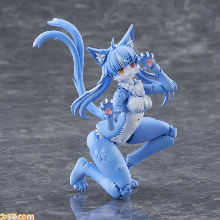 『おまねこ』がプラモデルシリーズ“けもプラ”で立体化。オッドアイや二股しっぽ、魅惑のオスネコ要素を忠実に再現、本日14時より予約スタート