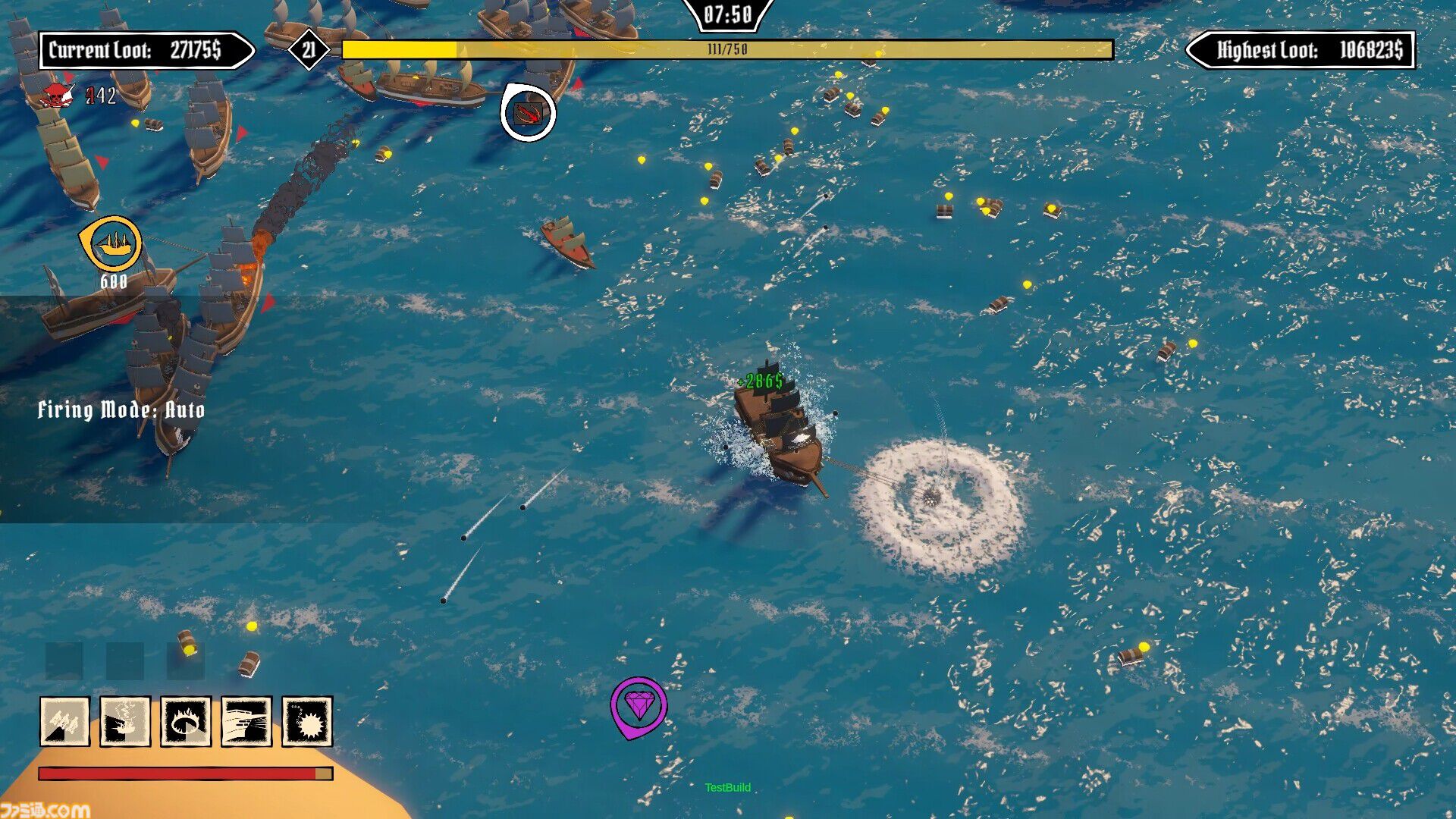 『Ocean Survivors』大海原で戦う『ヴァンサバ』ライクが8月1日にSteamでリリース。永続的ステータス強化がない腕前重視のローグライトサバイバル