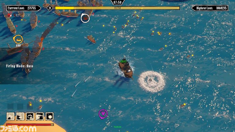 『Ocean Survivors』大海原で戦う『ヴァンサバ』ライクが8月1日にSteamでリリース。永続的ステータス強化がない腕前重視のローグライトサバイバル