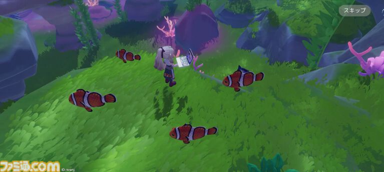 『ハートピアスローライフ』海の中でもやっぱりお掃除は楽しい。サンゴが広がる幻想的な新エリア「ホエールフォール峡谷」で海洋クリーニングに没頭