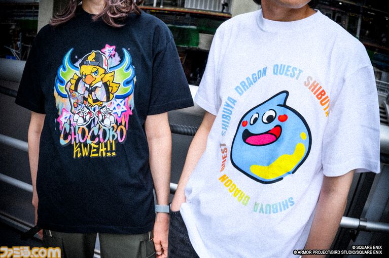 『ドラクエ』スライム、『FF』チョコボの渋谷をイメージしたTシャツが新登場。スクエニのグッズショップ“SQUARE ENIX GARDEN”にて7月24日発売