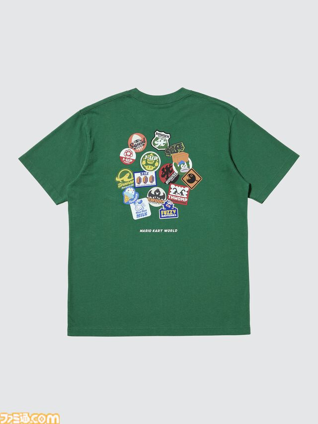 『マリオカート ワールド』のTシャツとスウェットがユニクロで8月10日に発売。ステッカーを散りばめたTシャツがかわいい