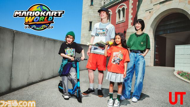 『マリオカート ワールド』のTシャツとスウェットがユニクロで8月10日に発売。ステッカーを散りばめたTシャツがかわいい