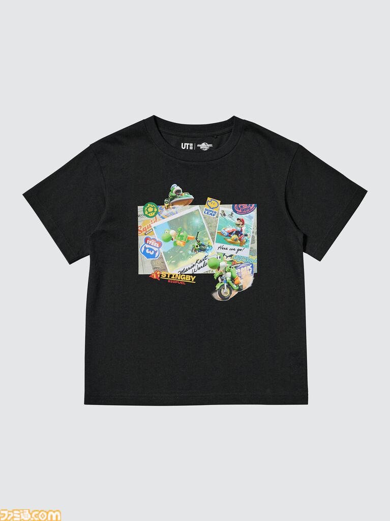 『マリオカート ワールド』のTシャツとスウェットがユニクロで8月10日に発売。ステッカーを散りばめたTシャツがかわいい