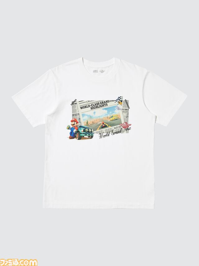 『マリオカート ワールド』のTシャツとスウェットがユニクロで8月10日に発売。ステッカーを散りばめたTシャツがかわいい