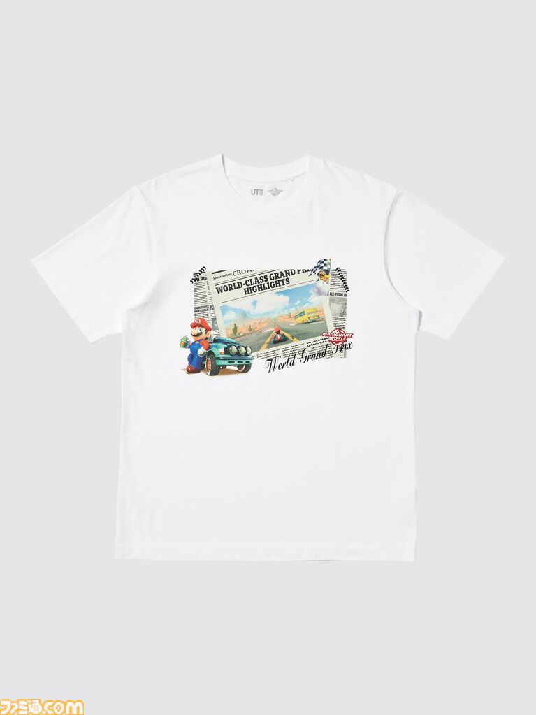 『マリオカート ワールド』のTシャツとスウェットがユニクロで8月10日に発売。ステッカーを散りばめたTシャツがかわいい