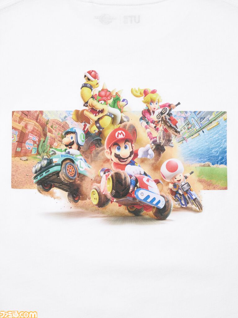 『マリオカート ワールド』のTシャツとスウェットがユニクロで8月10日に発売。ステッカーを散りばめたTシャツがかわいい