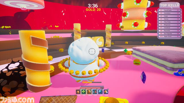 『Chonkstars』バーガー玉で相手を爆散！ 最強のデブを目指して食いまくる対人フードファイトアクション発表。デカくなるほど強くなるが、当たり判定も大きめに