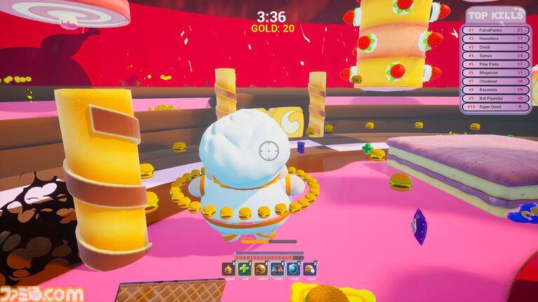 『Chonkstars』バーガー玉で相手を爆散! 最強のデブを目指して食いまくる対人フードファイトアクション発表。デカくなるほど強くなるが、当たり判定も大きめに