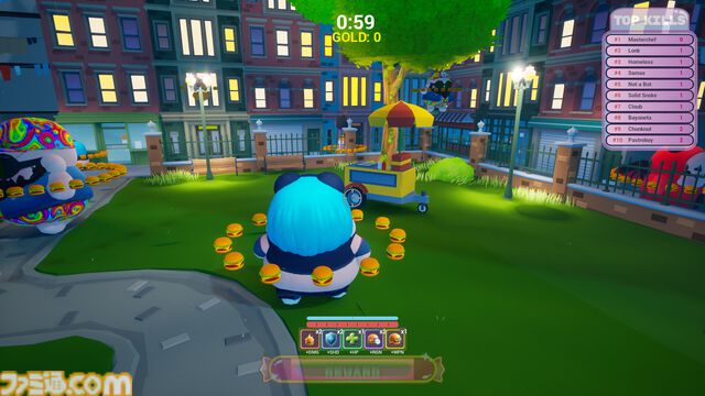 『Chonkstars』バーガー玉で相手を爆散！ 最強のデブを目指して食いまくる対人フードファイトアクション発表。デカくなるほど強くなるが、当たり判定も大きめに