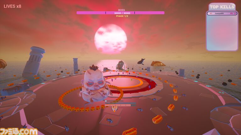 『Chonkstars』バーガー玉で相手を爆散! 最強のデブを目指して食いまくる対人フードファイトアクション発表。デカくなるほど強くなるが、当たり判定も大きめに