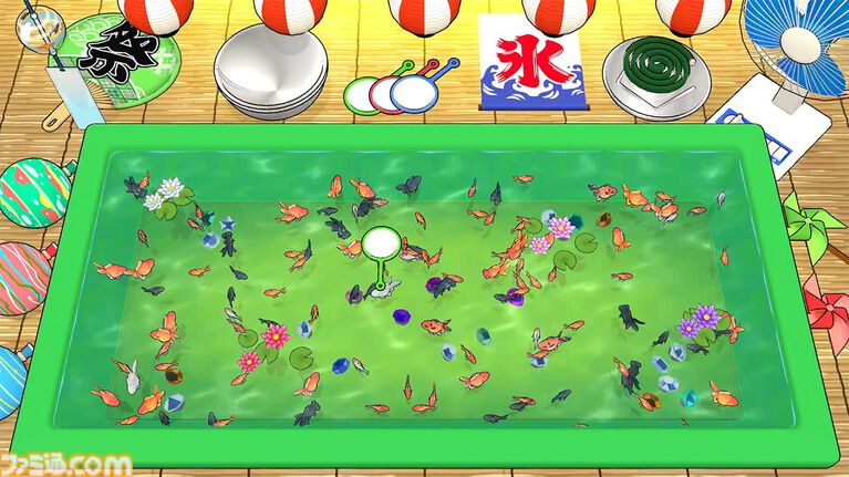 『超金魚すくい』ポイの巨大化や妨害など何でもありの対戦ゲーム。“金魚すくい”なのにフグやサメが乱入するステージもある【本日発売】