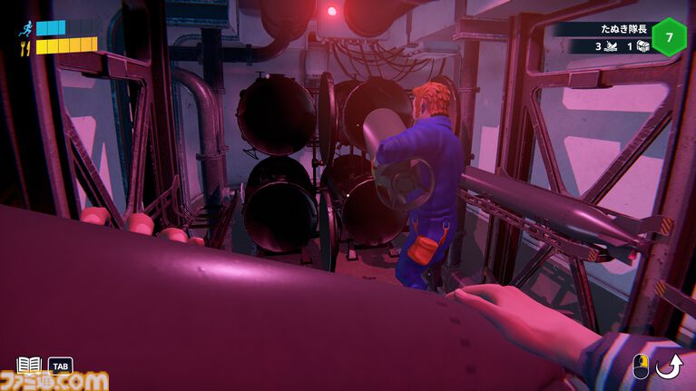 『S.O.N.A.R.』大忙し潜水艦シムのプレイテスト開催中。4人マルチ対応でチームワークは必須。修理、操縦、戦闘とタスクは多いが無理をすると健康に響く