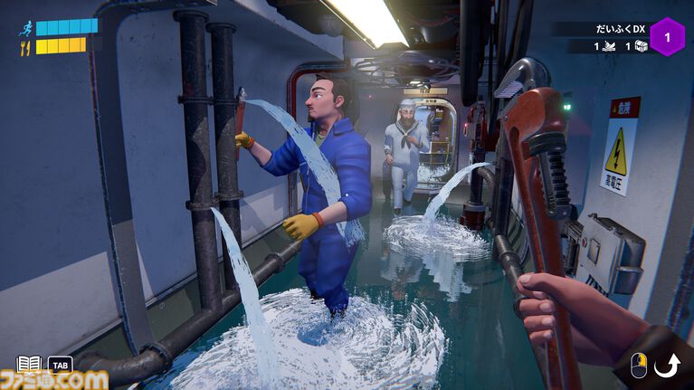 『S.O.N.A.R.』大忙し潜水艦シムのプレイテスト開催中。4人マルチ対応でチームワークは必須。修理、操縦、戦闘とタスクは多いが無理をすると健康に響く