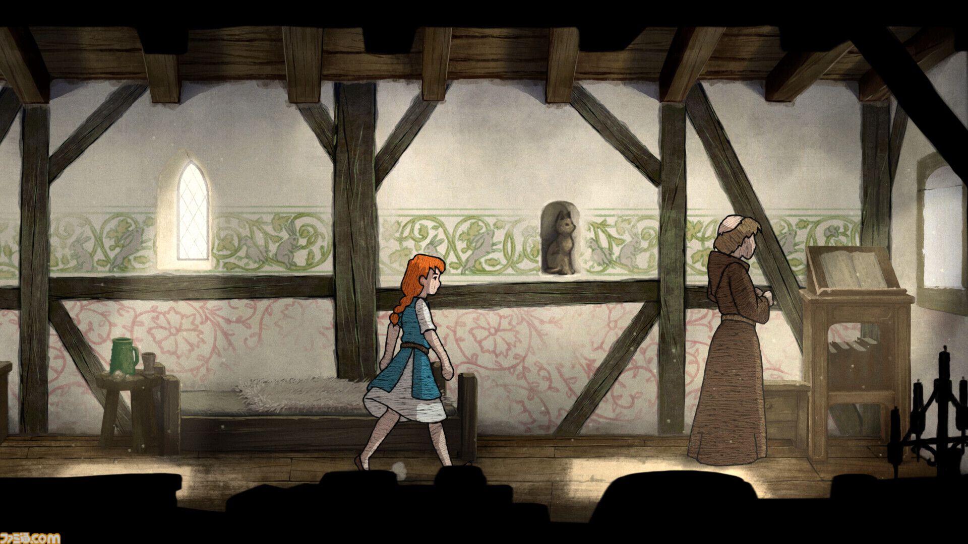 全キャラ刺繍で描かれた脅威の2Dアクション『Scarlet Deer Inn』配信中。スラブ民話に着想を得たストーリー、温かい伝統楽器の音色、ジブリ作品の影響も