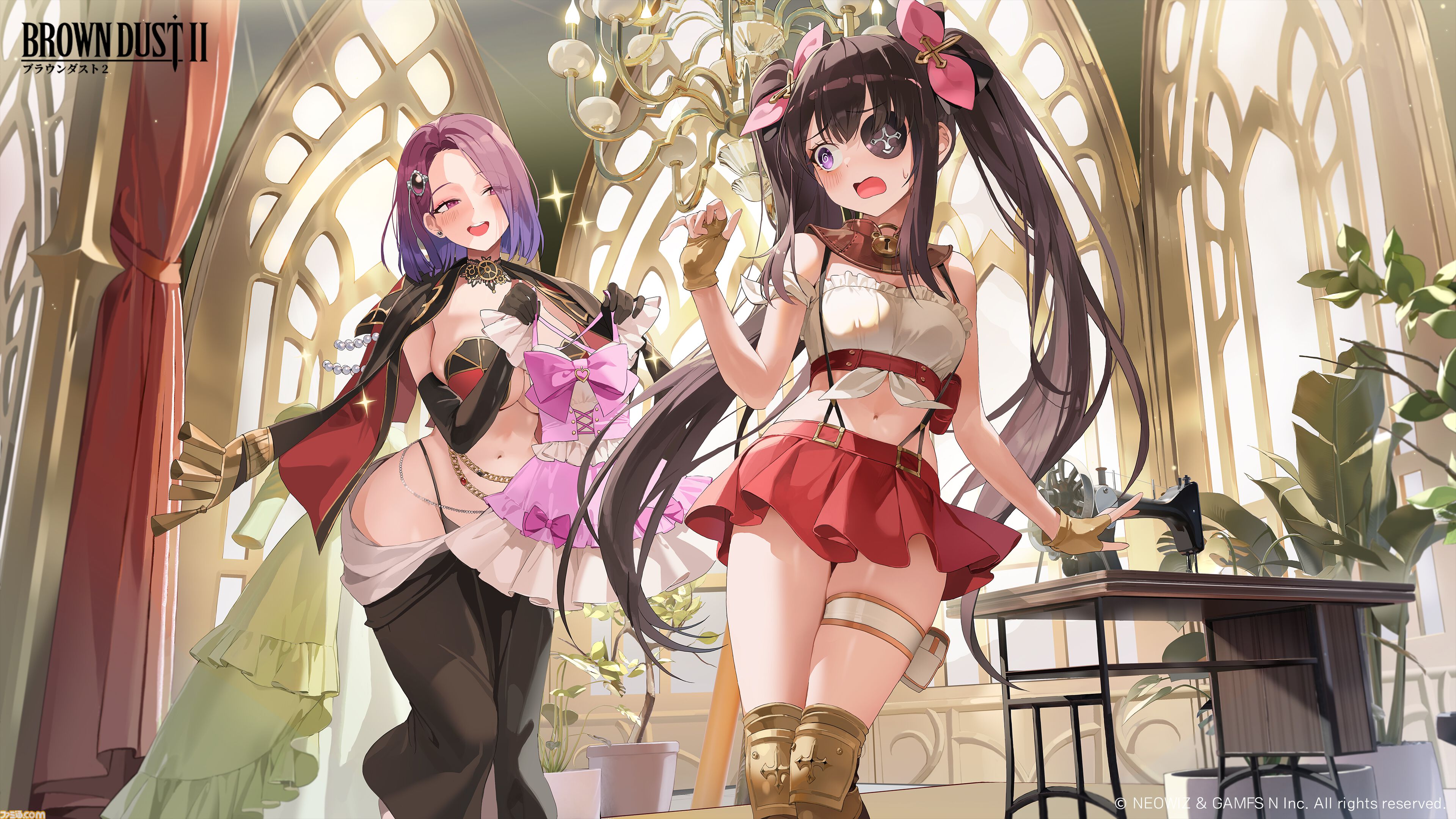 ブラウンダスト2』1周年記念でDJとギャルがナイトプールでパーティーを