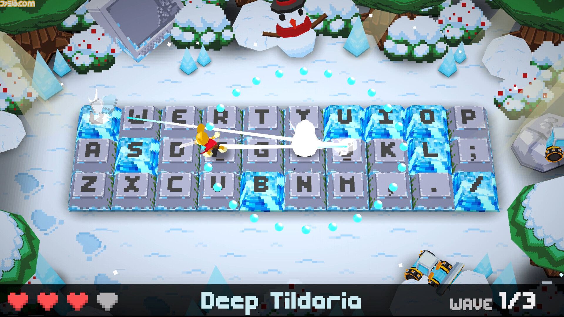 『Keyboard Warrior』キーボードの上が戦場に！ キーからキーへ飛び移り敵を切り裂く新作アクションが本日（7/31）配信。レトロ風グラフィックでなつかしい雰囲気