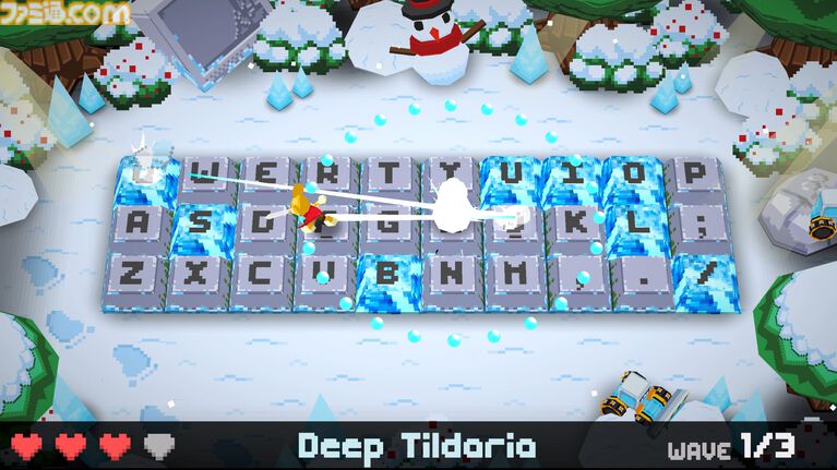 『Keyboard Warrior』キーボードの上が戦場に! キーからキーへ飛び移り敵を切り裂く新作アクションが本日(7/31)配信。レトロ風グラフィックでなつかしい雰囲気