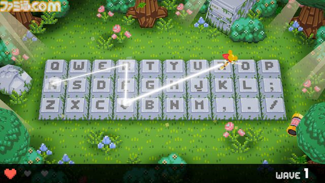 『Keyboard Warrior』キーボードの上が戦場に！ キーからキーへ飛び移り敵を切り裂く新作アクションが本日（7/31）配信。レトロ風グラフィックでなつかしい雰囲気
