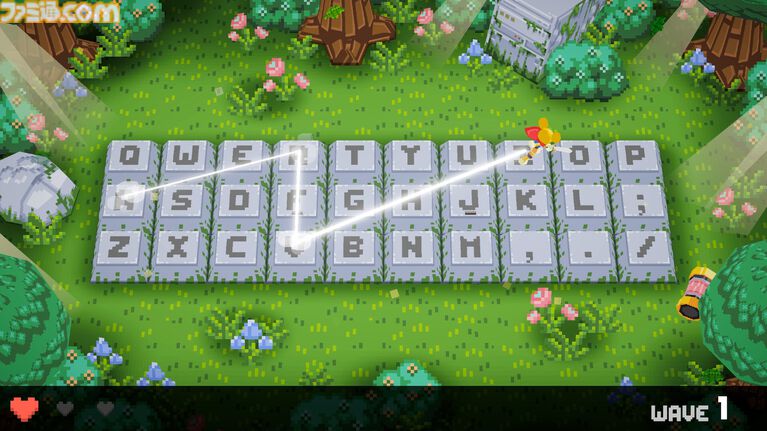 『Keyboard Warrior』キーボードの上が戦場に! キーからキーへ飛び移り敵を切り裂く新作アクションが本日(7/31)配信。レトロ風グラフィックでなつかしい雰囲気