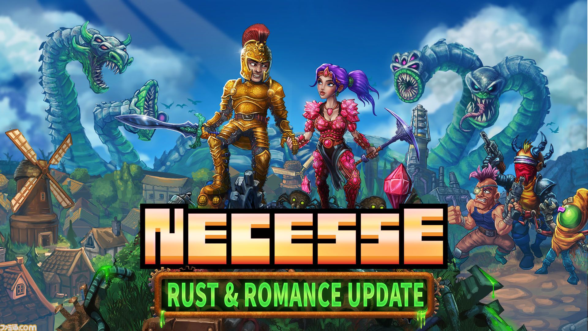数百人マルチ街作りサンドボックス『Necesse: ネセス』本日（7/31）から週末限定でSteamにて無料プレイ可能。住人との恋愛解禁の大型アップデート「錆とロマンス」実施