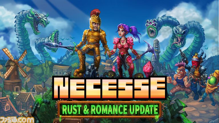 数百人マルチ街作りサンドボックス『Necesse: ネセス』本日（7/31）から週末限定でSteamにて無料プレイ可能。住人との恋愛解禁の大型アップデート「錆とロマンス」実施