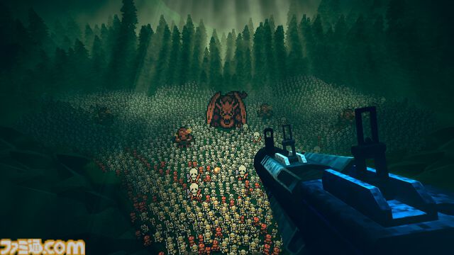 『Guns 'n Goblins』3Dキャラを操作して迫りくるドットキャラを蹴散らすシューターのデモ版が配信中。プレイするほどに火力が加速する爽快感バツグンのFPS