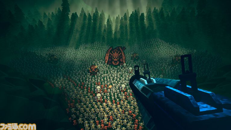 『Guns 'n Goblins』3Dキャラを操作して迫りくるドットキャラを蹴散らすシューターのデモ版が配信中。プレイするほどに火力が加速する爽快感バツグンのFPS