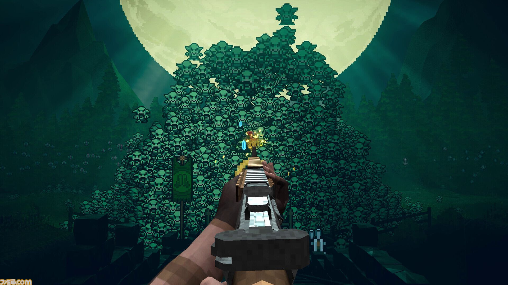 『Guns 'n Goblins』3Dキャラを操作して迫りくるドットキャラを蹴散らすシューターのデモ版が配信中。プレイするほどに火力が加速する爽快感バツグンのFPS