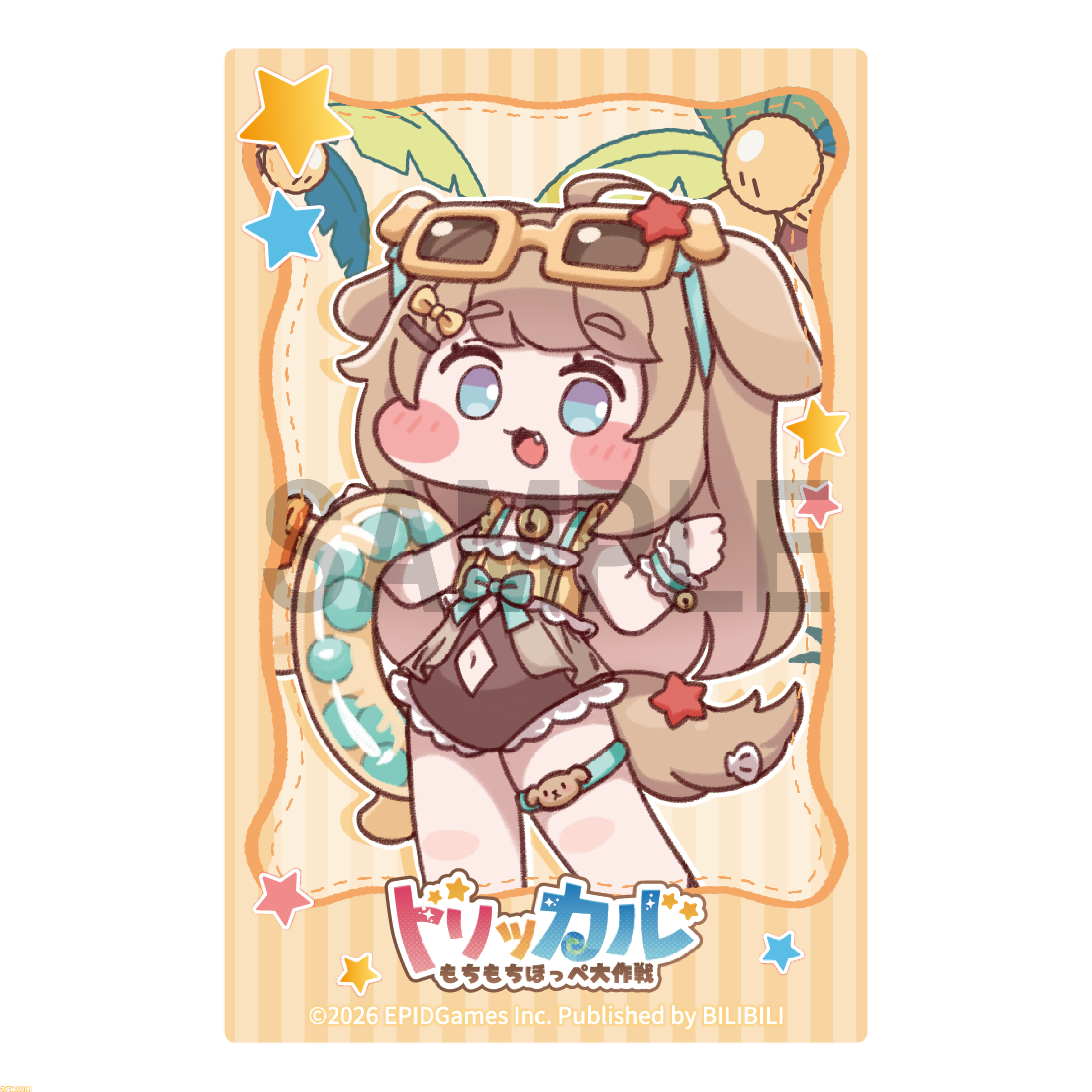 『トリッカル』夏コミでの販売グッズが公開。タオルやぬいぐるみクリップなど多彩なアイテムが並ぶ。購入特典としてカードやショッパー、ポストカードも