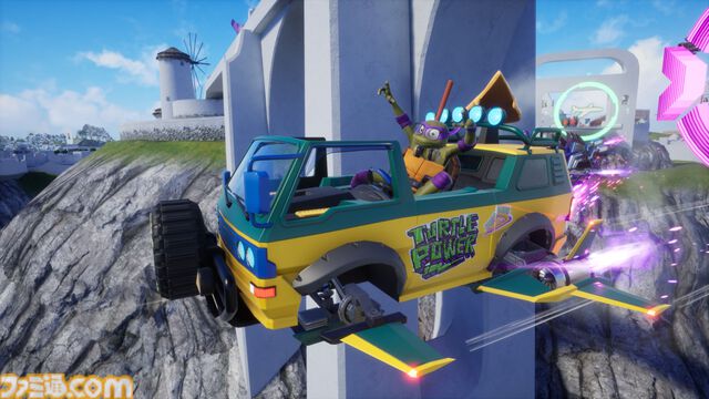 『ソニックレーシング クロスワールド』にタートルズ参戦。おなじみの4人とピザが乗ったマシンが登場するDLC第5弾が本日（7/31）配信開始