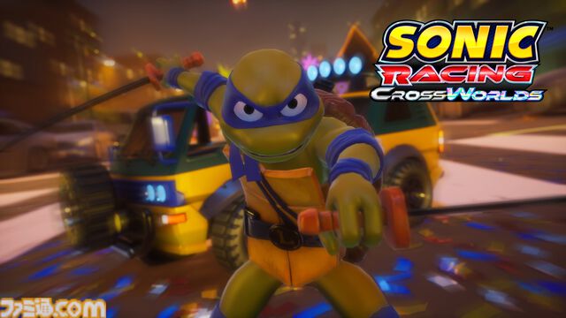 『ソニックレーシング クロスワールド』にタートルズ参戦。おなじみの4人とピザが乗ったマシンが登場するDLC第5弾が本日（7/31）配信開始