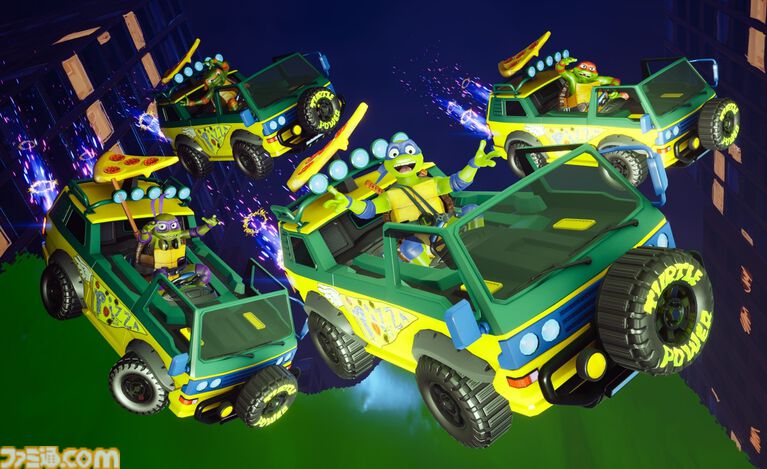 『ソニックレーシング クロスワールド』にタートルズ参戦。おなじみの4人とピザが乗ったマシンが登場するDLC第5弾が本日(7/31)配信開始
