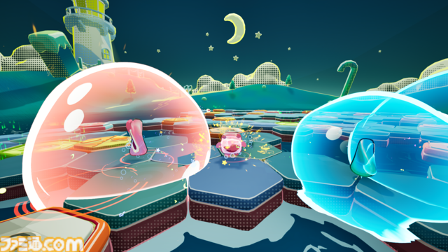 『吸い弾み大乱闘』キモカワクリーチャーのはちゃめちゃパーティーゲームが正式リリース。石けんを奪い合い、相手を弾き飛ばしながら勝利を目指す