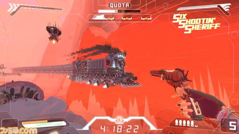 『Cyber Rail』ロボットカウボーイが爆走するパルクールアクションFPSのデモ版が配信開始。空飛ぶ列車の上をウォールラン、グラップル、スライディングで華麗に駆ける