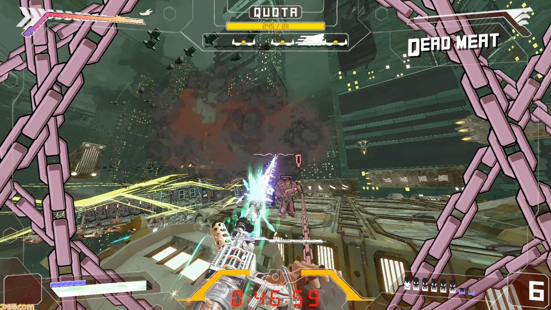 『Cyber Rail』ロボットカウボーイが爆走するパルクールアクションFPSのデモ版が配信開始。空飛ぶ列車の上をウォールラン、グラップル、スライディングで華麗に駆ける