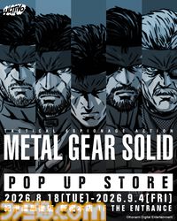 『メタルギアソリッド』シリーズのポップアップストアが8月18日より新宿で開催。発見マークの前髪クリップやスネークのポスターが販売