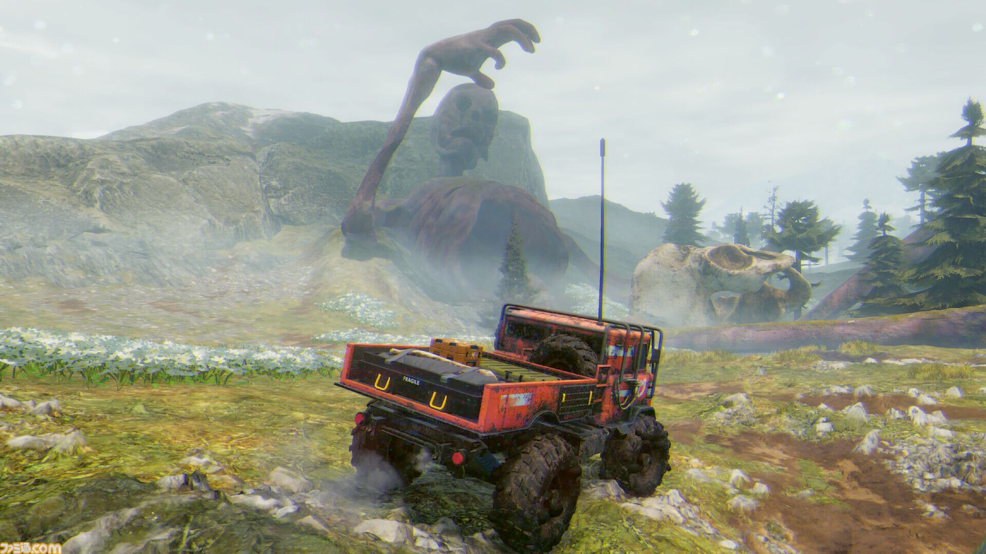『Prospice: Anomalous Logistics』“呪われた遺物”をオフロード車で輸送するドライビングホラーゲーム。Steam向けに開発中