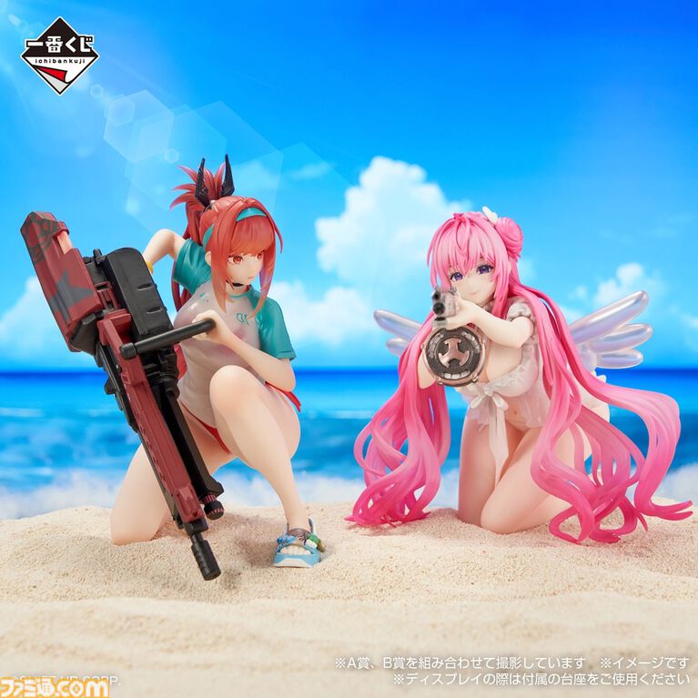 『NIKKE』一番くじが本日(8/8)発売。水着エレグのフィギュアがラストワン賞。DOROたちのかわいいマグネットなども展開