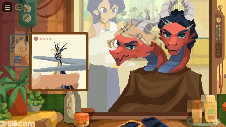 『けものたちの髪切り屋』獣人たちの理髪師として働くゲーム。客の悩みに寄り添いながら、理想のヘアスタイルを見つける【体験版配信】