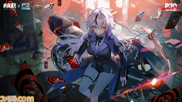 【NIKKE × ペルソナ】『P3R』アイギス、『P4G』天城雪子、『P5R』新島真が描かれたコラボキービジュアル解禁。「指揮官、謎の来訪者の予想は当たりましたか？」