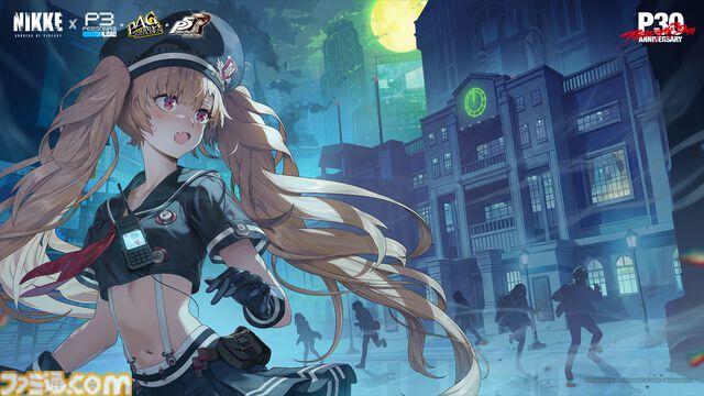 【NIKKE × ペルソナ】『P3R』アイギス、『P4G』天城雪子、『P5R』新島真が描かれたコラボキービジュアル解禁。「指揮官、謎の来訪者の予想は当たりましたか？」