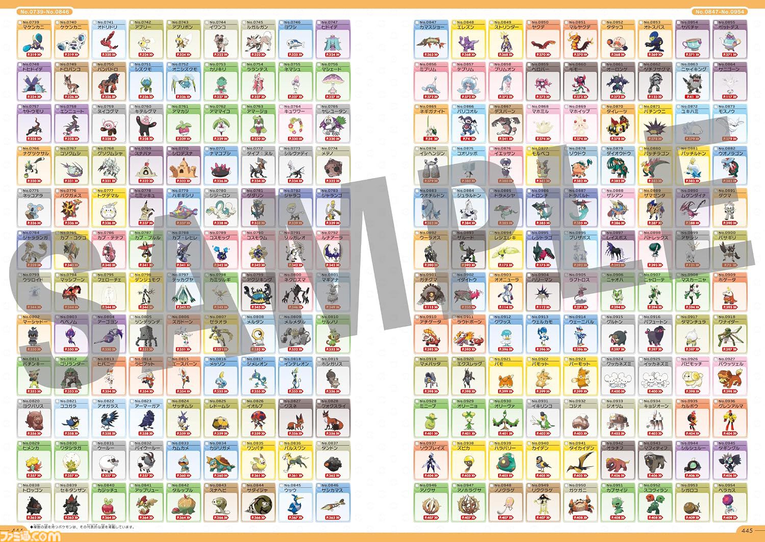 ポケモン公式ぜんこく図鑑 1996-2026』全1025匹を収録した448ページ