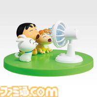 一番くじ『クレヨンしんちゃん』が本日（8/8）発売。扇風機に「あ～」する夏全開のしんのすけ・ひまわり・シロのジオラマフィギュアがかわいい