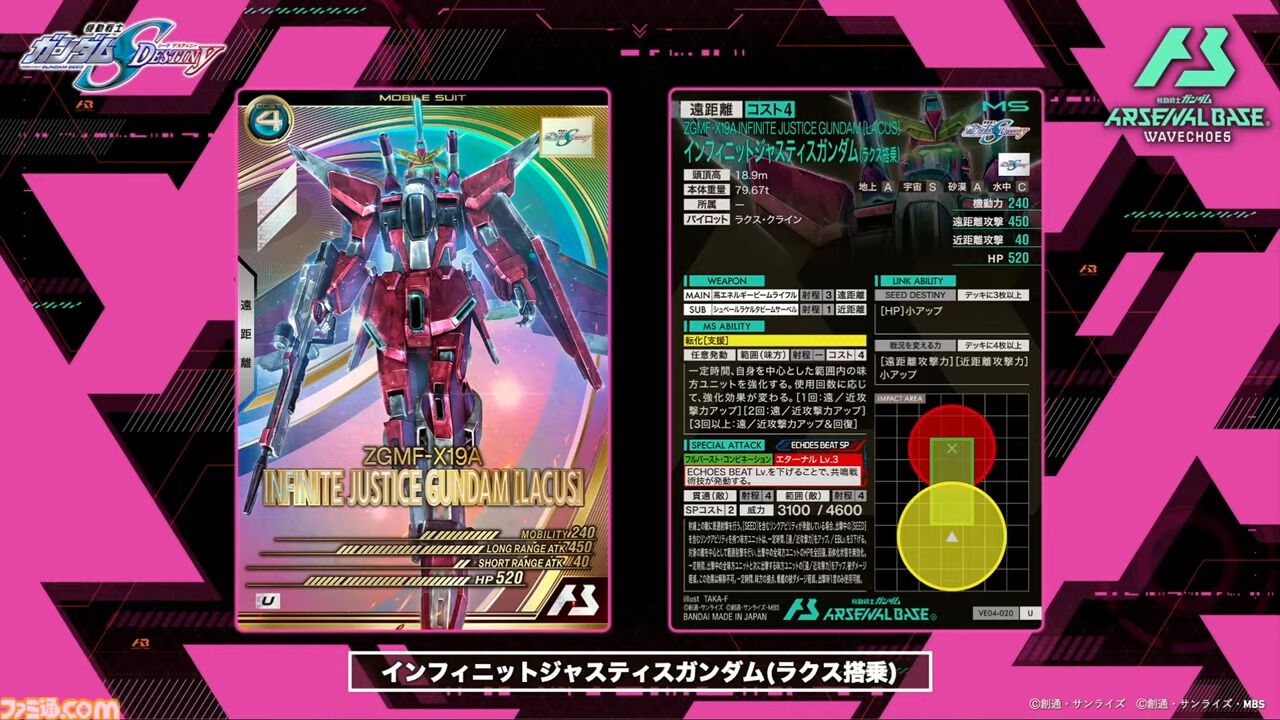 『機動戦士ガンダム アーセナルベース』シーズン4の新カードが8/20から登場。『Z』『SEED DESTINY』『AGE』の機体・パイロットに加え新レアリティ“ヒロインレア”が追加