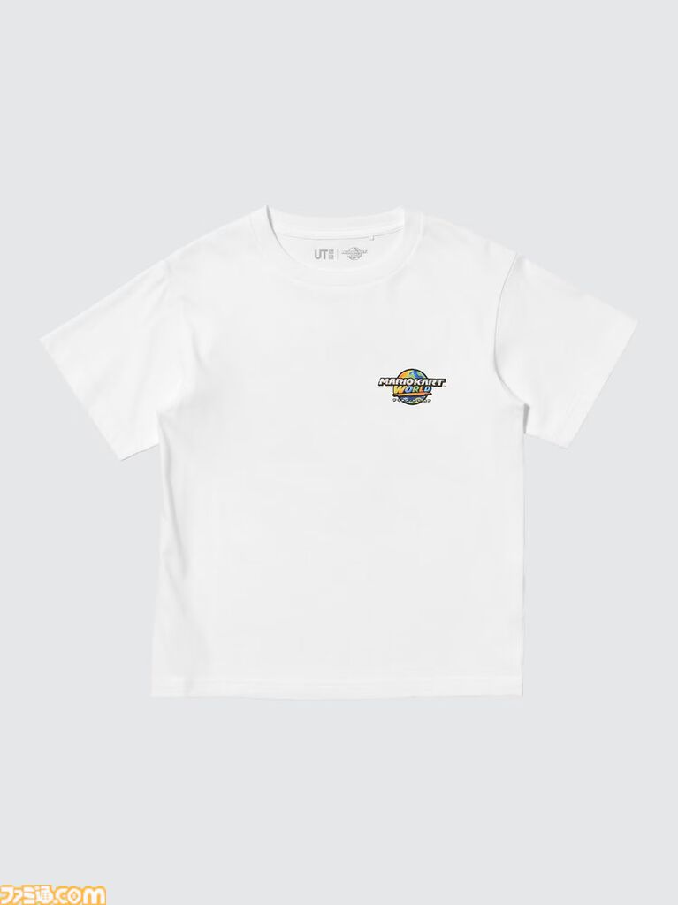 『マリオカート ワールド』Tシャツがユニクロから発売。レトロ風2Dイラストや3Dグラフィック、ゲーム中に登場するステッカーなどをプリントしたマリオファン垂涎のデザイン