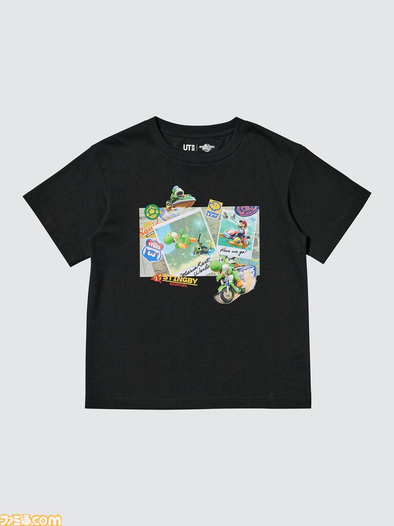 『マリオカート ワールド』Tシャツがユニクロから発売。レトロ風2Dイラストや3Dグラフィック、ゲーム中に登場するステッカーなどをプリントしたマリオファン垂涎のデザイン