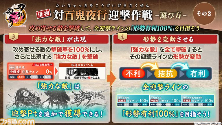 『刀剣乱舞ONLINE』新イベント“対百鬼夜行迎撃作戦”が開始。九鬼正宗、数珠丸恒次、大典太光世、三日月宗近がまれにドロップ