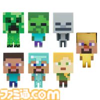 『マイクラ』帯電クリーパーとゴールドスティーブのスクイーズが発売。ブロックを削る発掘キットやエンダーマンのセンサーライトなど全7アイテムが予約受付中